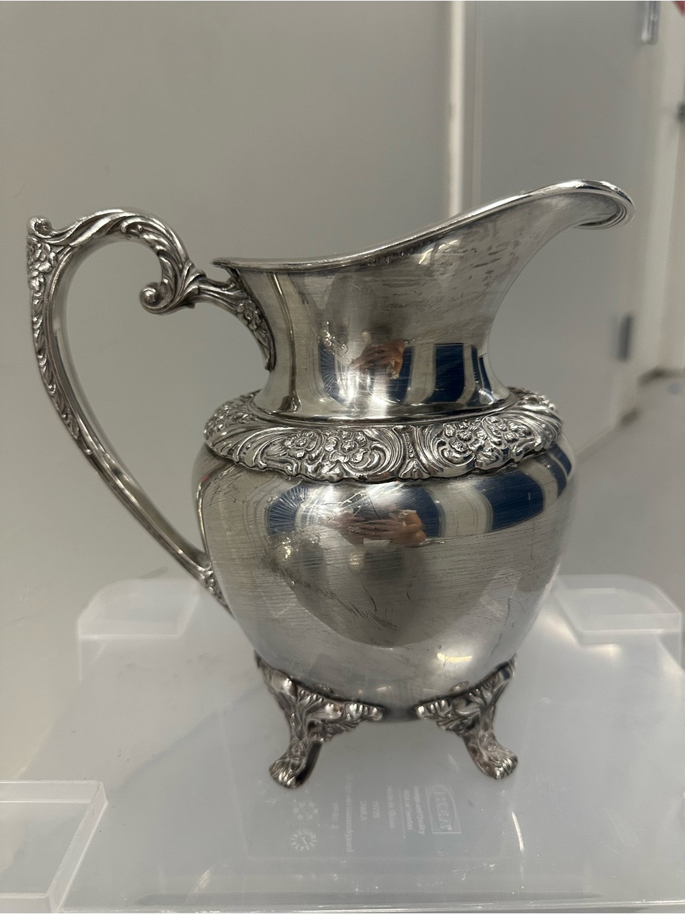 Vintage Silver-Plated (EP) Ornate Footed Water Pitcher / Jug